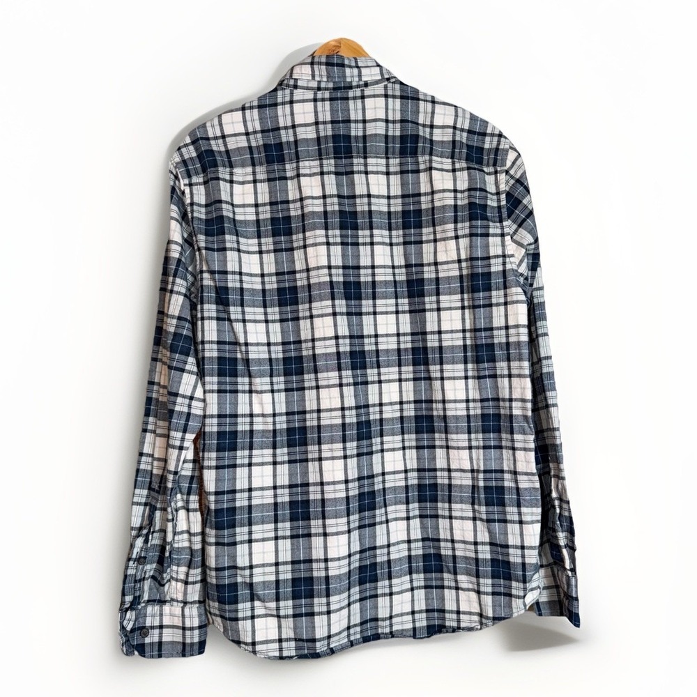 Banana Republic Men's Plaid Button Down Lux Flannel Shirt Size Medium Slim Fit - Picture 2 of 4